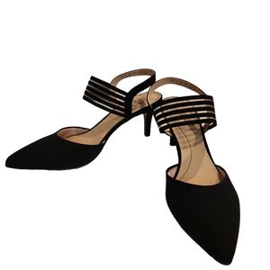 Life Stride  Black Sanya Slingback Pump Size 11